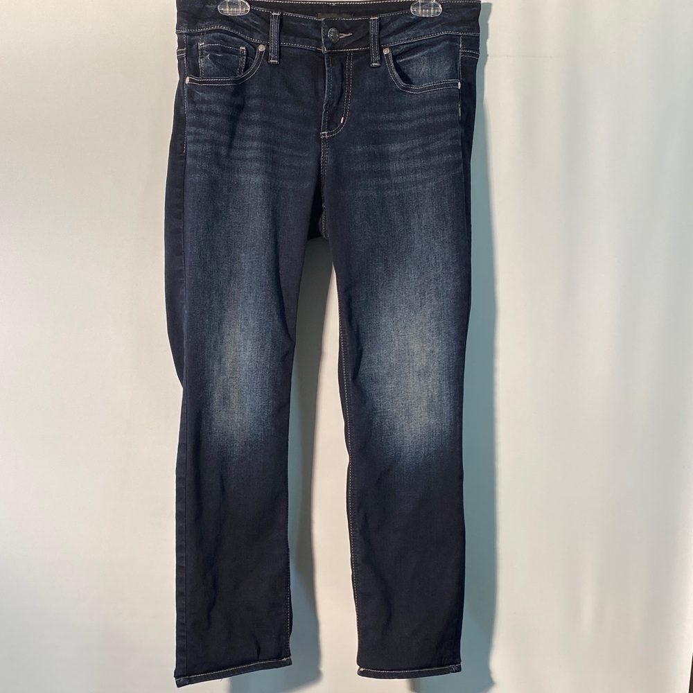 Silver Jeans Suki Women's Dark Blue Straight Leg Jeans